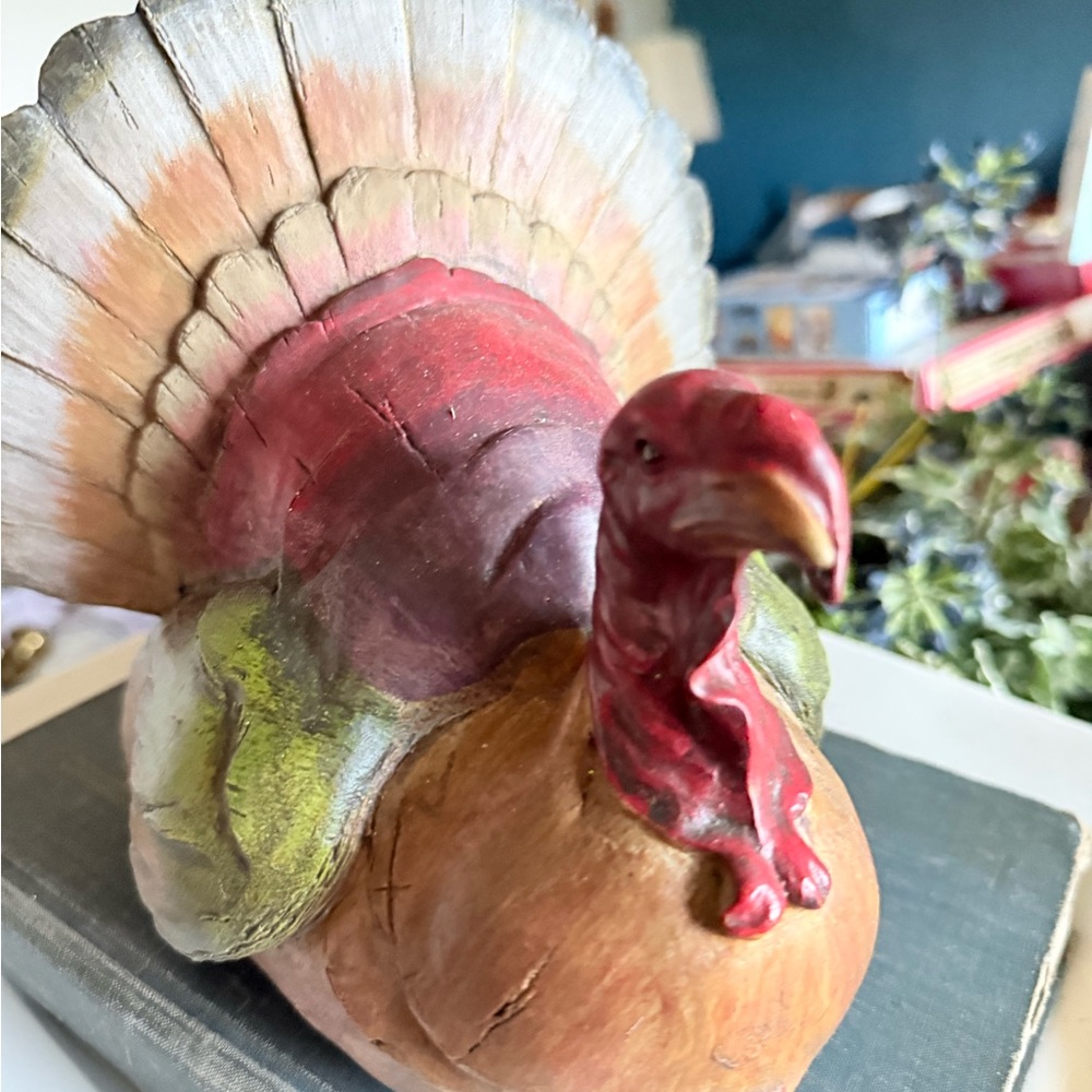 Colorful vintage  Turkey  centerpiece wood or composite material